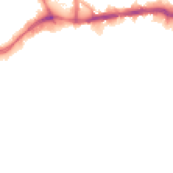 Night-time road noise heatmap for WS1 1YS