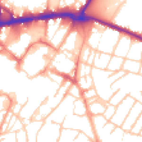 Daytime road noise heatmap for WS1 2AL