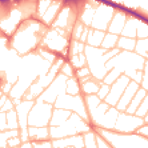 Daytime road noise heatmap for WS1 2AP
