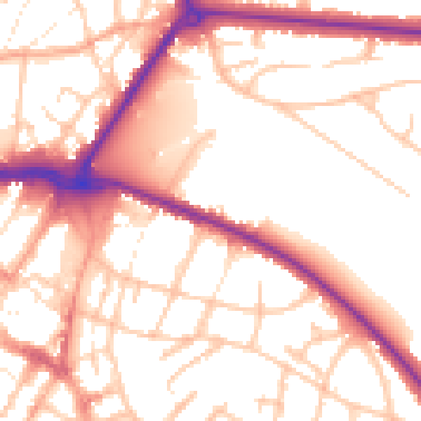 Daytime road noise heatmap for WS1 2QG