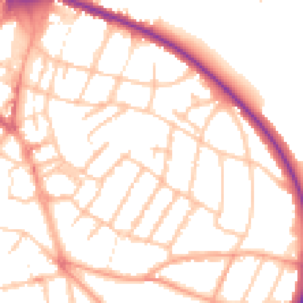 Daytime road noise heatmap for WS1 2QP