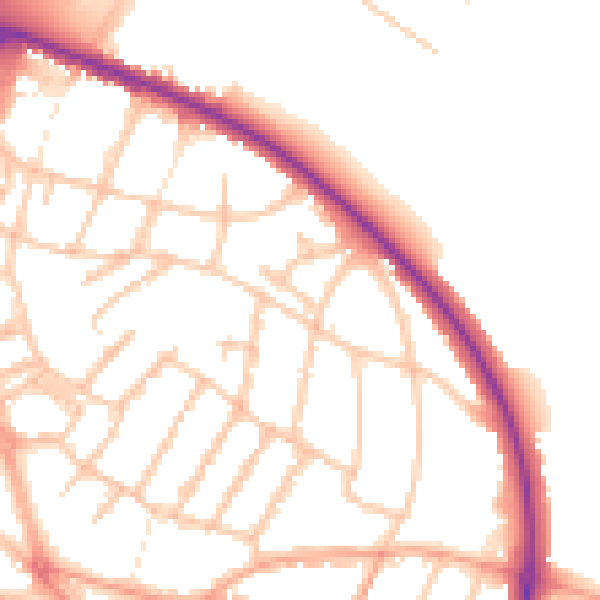 Daytime road noise heatmap for WS1 2RZ