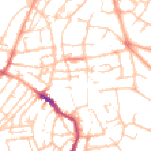 Daytime road noise heatmap for WS1 3DL