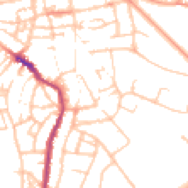 Daytime road noise heatmap for WS1 3EL