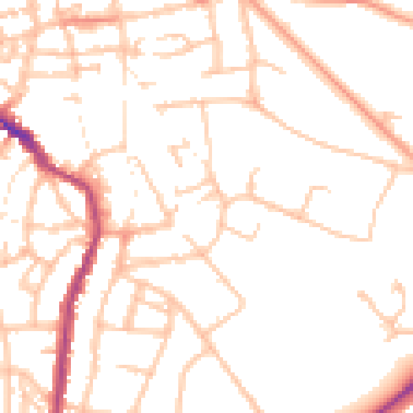 Daytime road noise heatmap for WS1 3JD