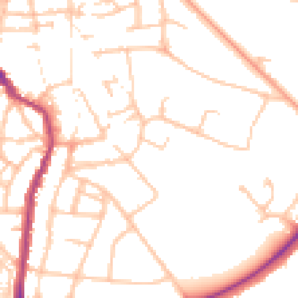 Daytime road noise heatmap for WS1 3JL