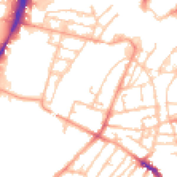 Daytime road noise heatmap for WS1 3PY