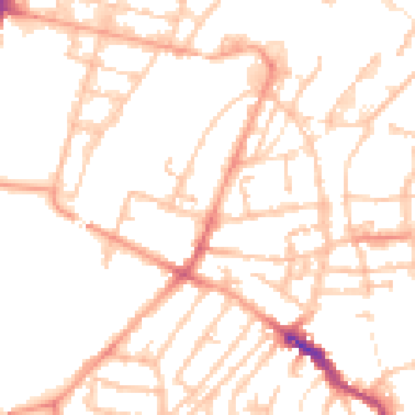 Daytime road noise heatmap for WS1 3QX