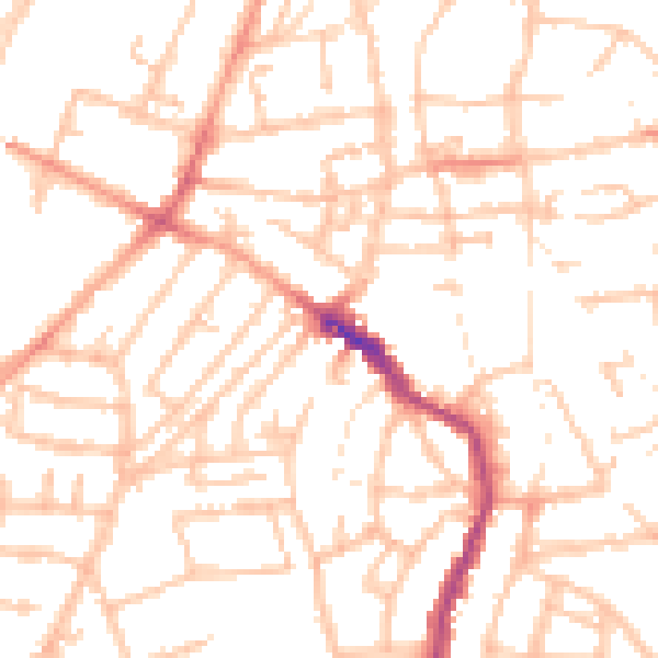 Daytime road noise heatmap for WS1 3RN