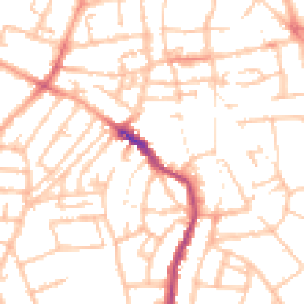 Daytime road noise heatmap for WS1 4BP