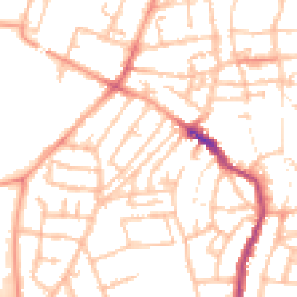 Daytime road noise heatmap for WS1 4HN