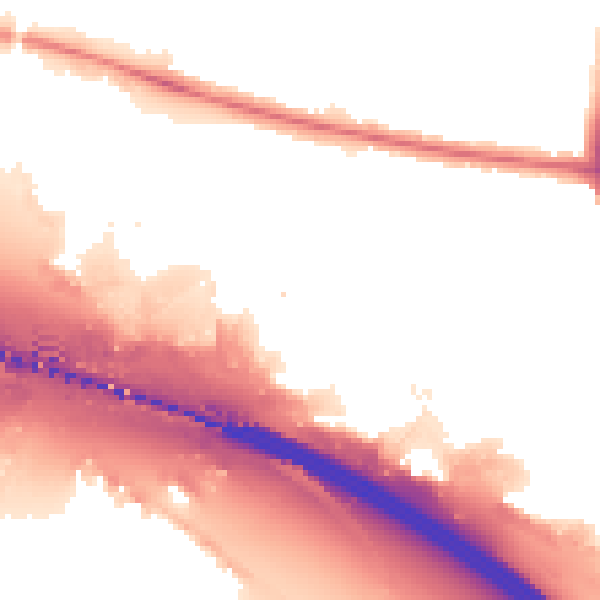 Night-time road noise heatmap for WS1 4NB