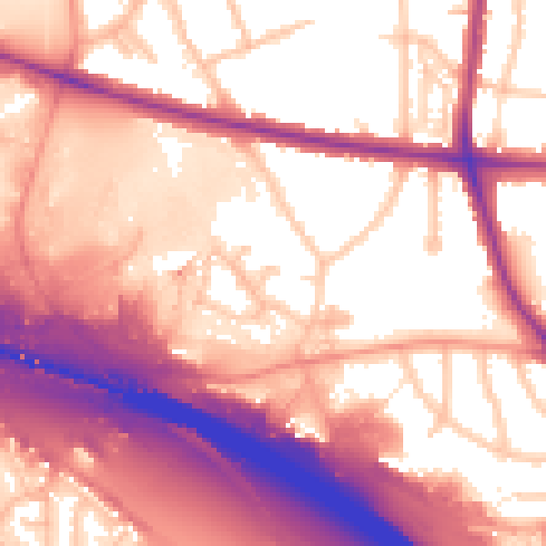 Daytime road noise heatmap for WS1 4NS