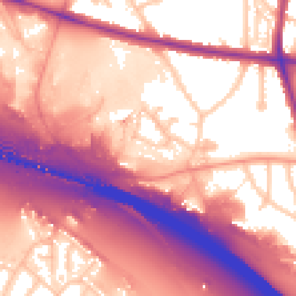 Daytime road noise heatmap for WS1 4NW