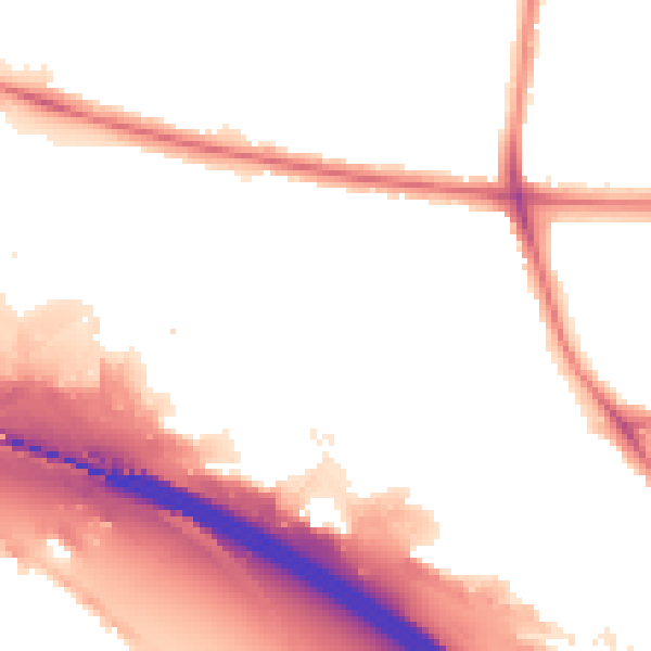 Night-time road noise heatmap for WS1 4PA
