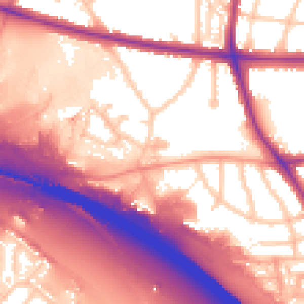 Daytime road noise heatmap for WS1 4PB