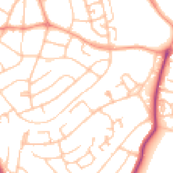Daytime road noise heatmap for WS3 1AF
