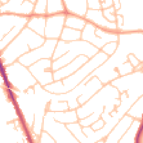 Daytime road noise heatmap for WS3 1AH