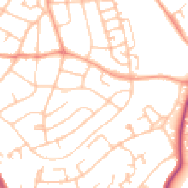 Daytime road noise heatmap for WS3 1AX
