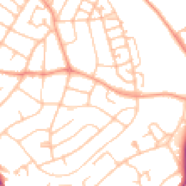 Daytime road noise heatmap for WS3 1AZ