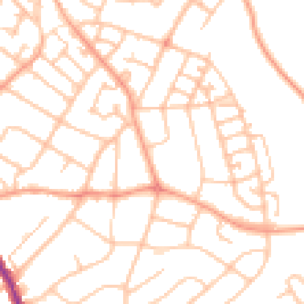Daytime road noise heatmap for WS3 1DB