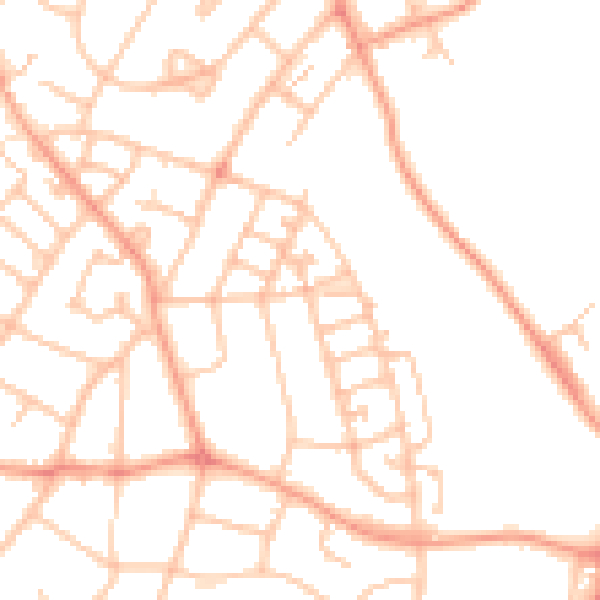 Daytime road noise heatmap for WS3 1DF