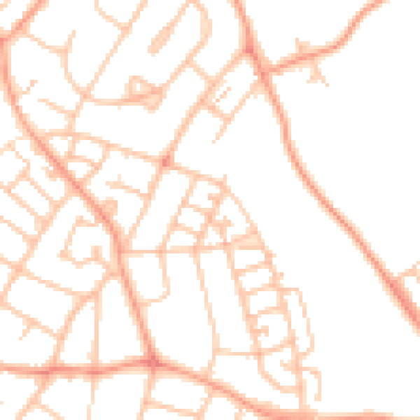 Daytime road noise heatmap for WS3 1DH