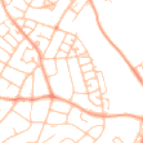 Daytime road noise heatmap for WS3 1DL