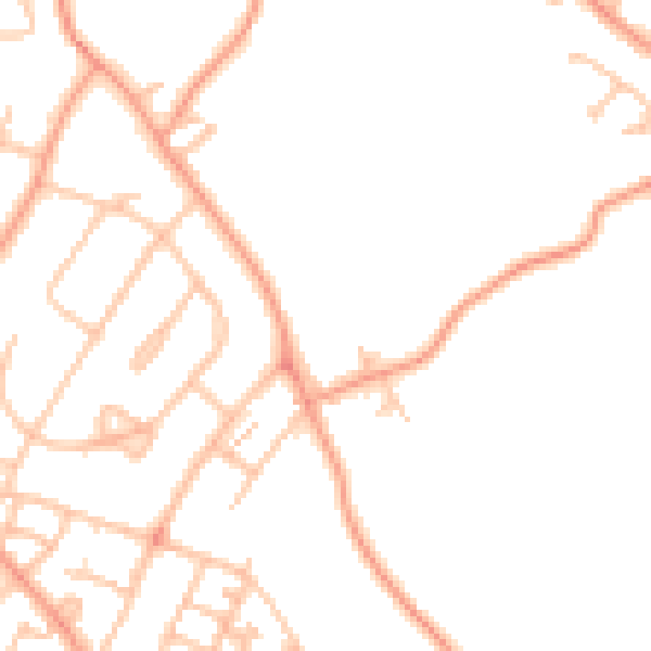 Daytime road noise heatmap for WS3 1FJ
