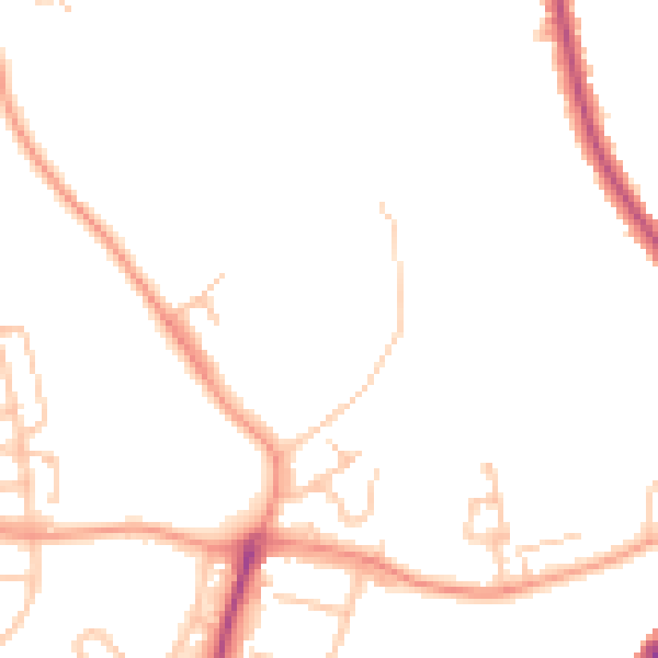Daytime road noise heatmap for WS3 1FL