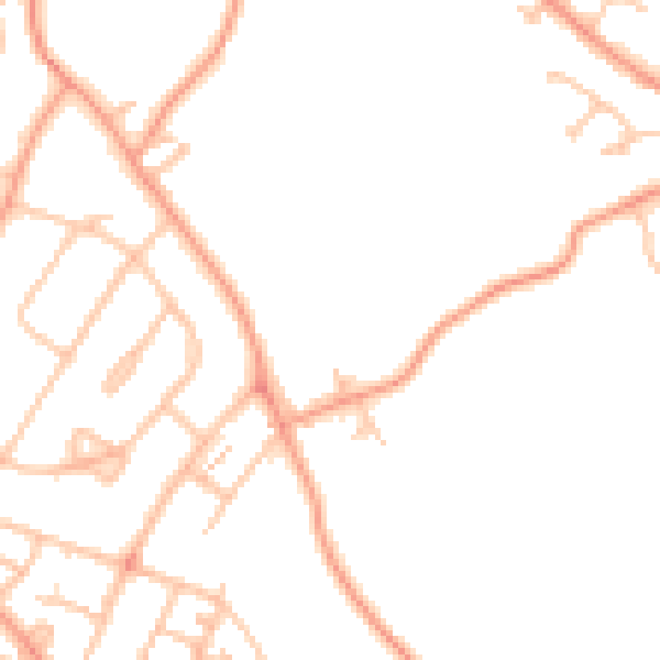 Daytime road noise heatmap for WS3 1FN