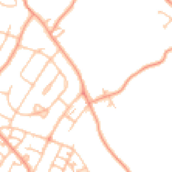 Daytime road noise heatmap for WS3 1FP
