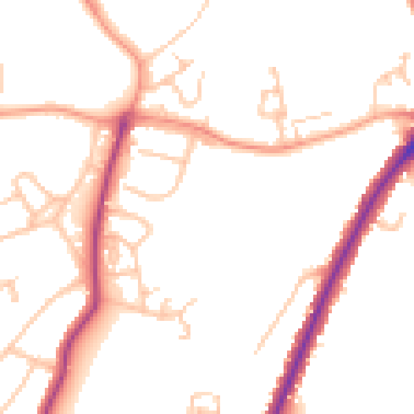 Daytime road noise heatmap for WS3 1GD