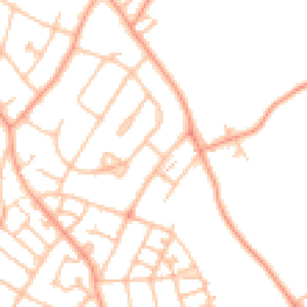 Daytime road noise heatmap for WS3 1PA