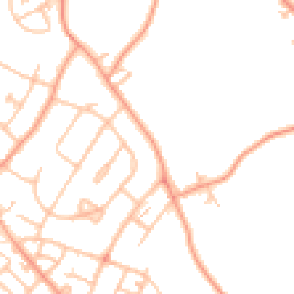 Daytime road noise heatmap for WS3 1PQ
