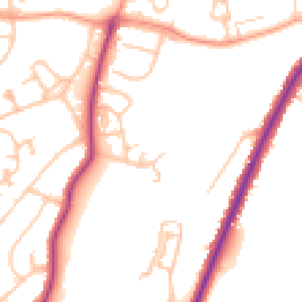 Daytime road noise heatmap for WS3 1QY