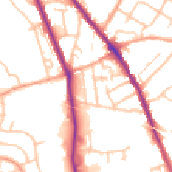 Daytime road noise heatmap for WS3 2AG