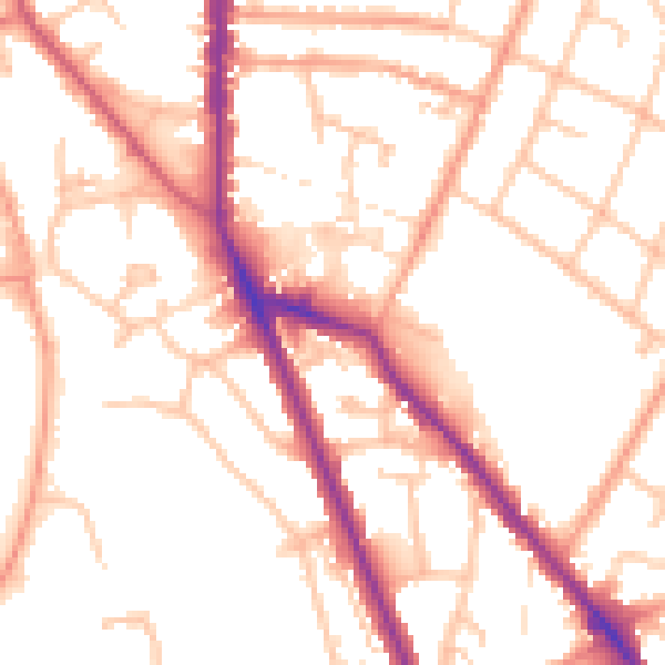 Daytime road noise heatmap for WS3 2DF