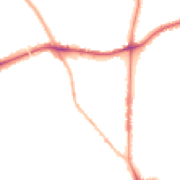 Night-time road noise heatmap for WS3 2HT