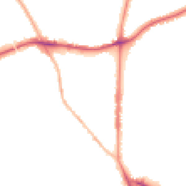Night-time road noise heatmap for WS3 2HY