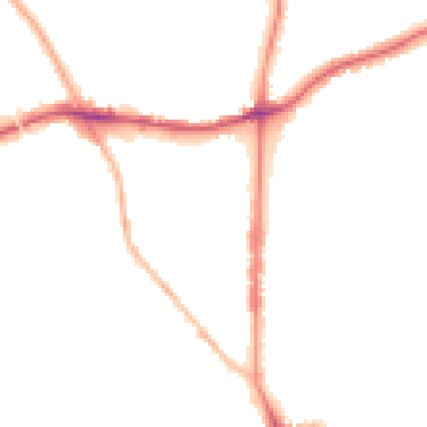 Night-time road noise heatmap for WS3 2JD