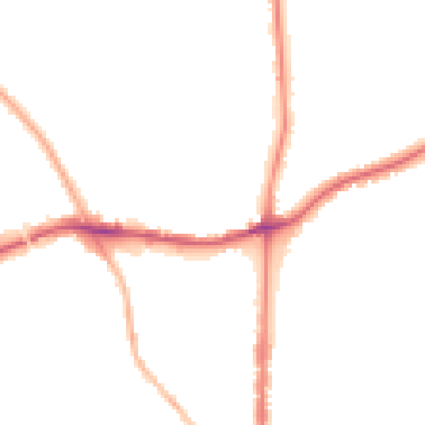 Night-time road noise heatmap for WS3 2LG