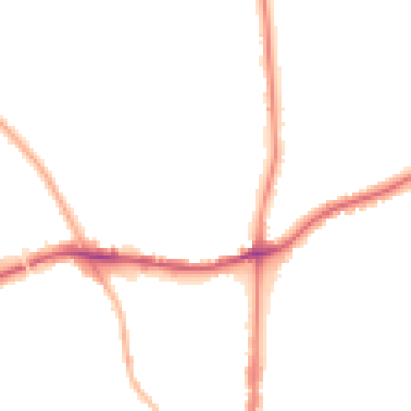 Night-time road noise heatmap for WS3 2LQ