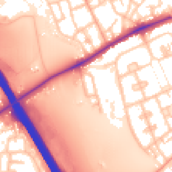 Daytime road noise heatmap for WS3 2NB