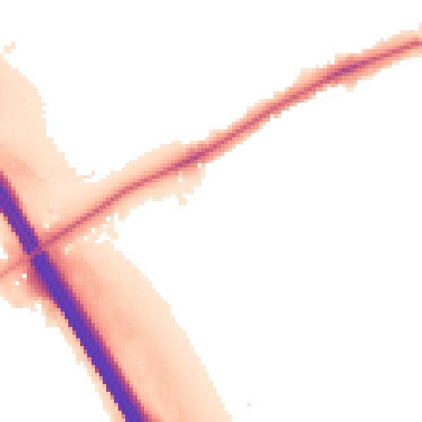 Night-time road noise heatmap for WS3 2NB