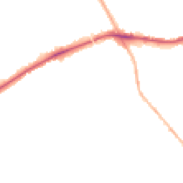 Night-time road noise heatmap for WS3 2NT