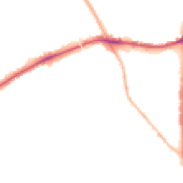 Night-time road noise heatmap for WS3 2NY