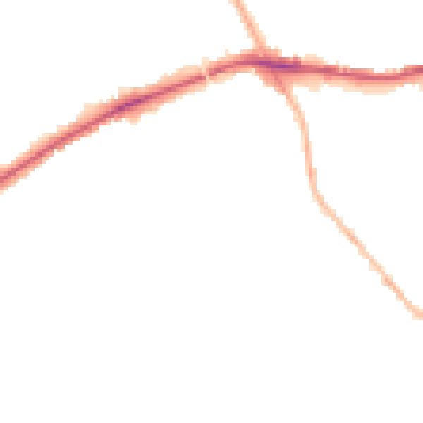 Night-time road noise heatmap for WS3 2QL