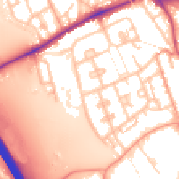 Daytime road noise heatmap for WS3 2QQ