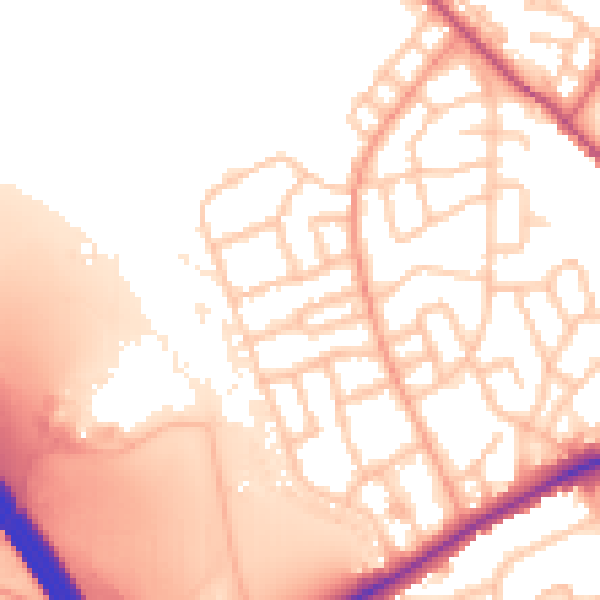 Daytime road noise heatmap for WS3 2RJ